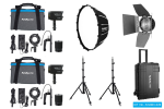 Nanlite Forza 60B II Bi-color LED luč DUAL KIT 2 x stojalo _ 1x softbox _ 1x Fresnel FL-11 _ 1x kovček